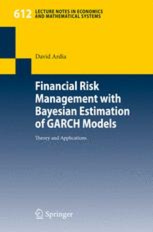 Cover of Financial Risk Management with Bayesian Estimation of GARCH Models